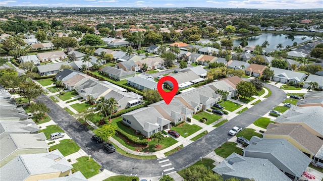 2215 SE 7th Pl, Homestead, FL 33033 - birds eye view of property with a water view and a residential view