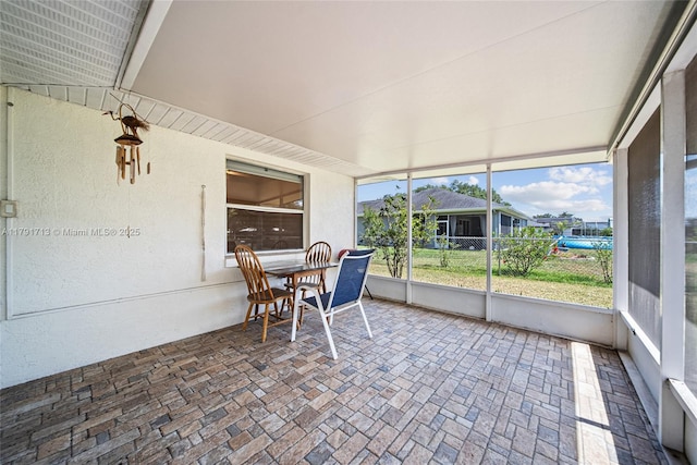 view of sunroom / solarium
