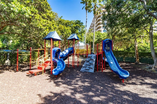 view of community jungle gym