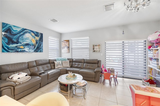 3289 W 106th Ter, Hialeah, FL 33018 - living area with visible vents and light tile patterned floors