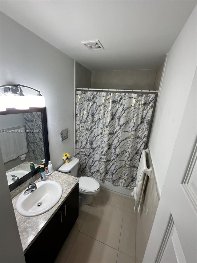 8297 NW 12th Pl, Miami, FL 33147 - full bathroom featuring tile patterned flooring, vanity, toilet, and shower / bath combo with shower curtain