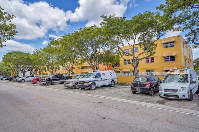 view of uncovered parking lot
