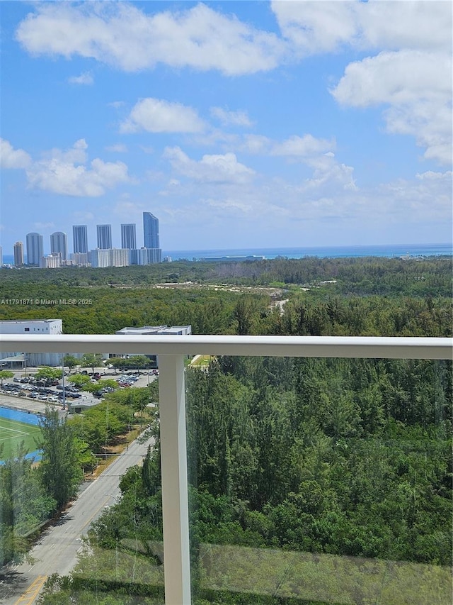 property view of water featuring a view of city