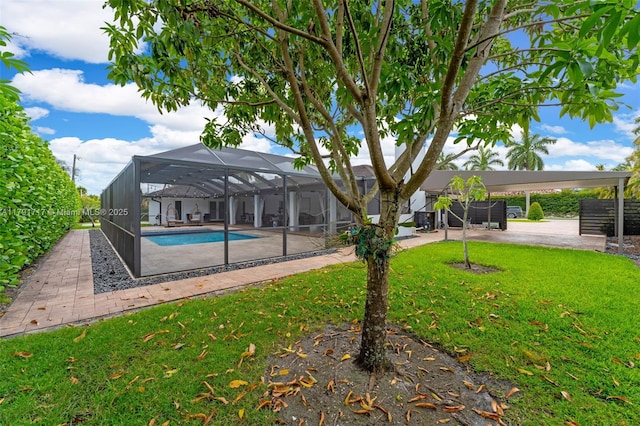 pool featuring a lawn