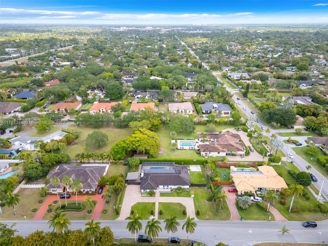 aerial view featuring a residential view