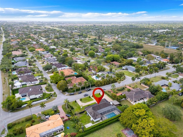 aerial view featuring a residential view