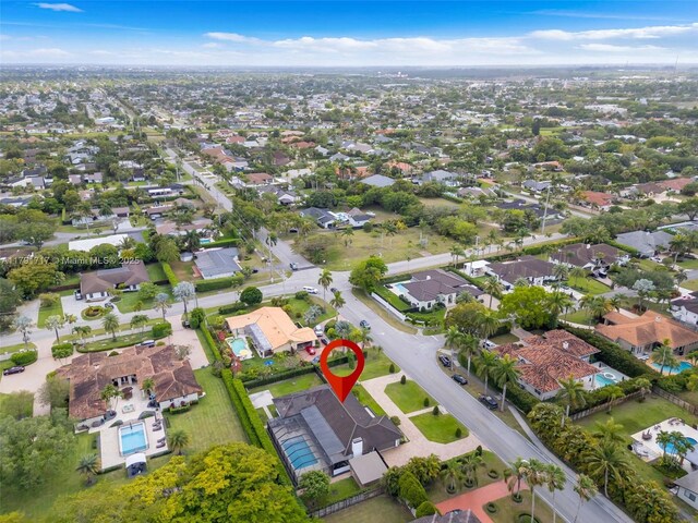 bird's eye view featuring a residential view