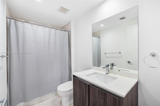 488 NE 18th St Unit 1708, Miami, FL 33132 - full bath with visible vents, recessed lighting, toilet, and vanity