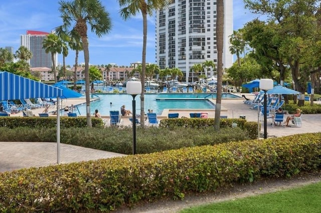 2500 Parkview Dr Unit 1816, Hallandale Beach, FL 33009 - community pool with a patio area