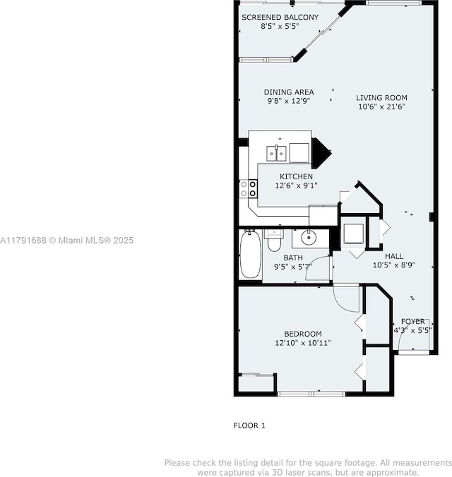 300 SW 130th Ter Unit 203B, Pembroke Pines, FL 33027 - floor plan / room layout