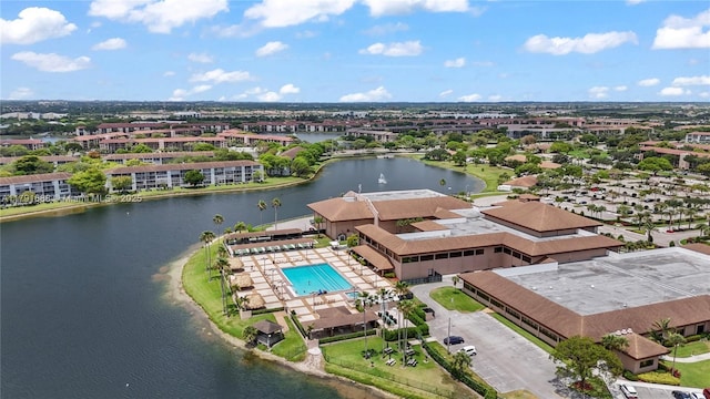 300 SW 130th Ter Unit 203B, Pembroke Pines, FL 33027 - bird's eye view of a pool and a nearby body of water