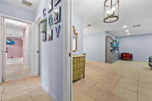 3030 SW 77th Ct, Miami, FL 33155 - hallway featuring visible vents and light tile patterned floors