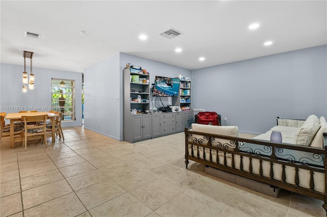 3030 SW 77th Ct, Miami, FL 33155 - bedroom featuring visible vents, light tile patterned floors, and recessed lighting