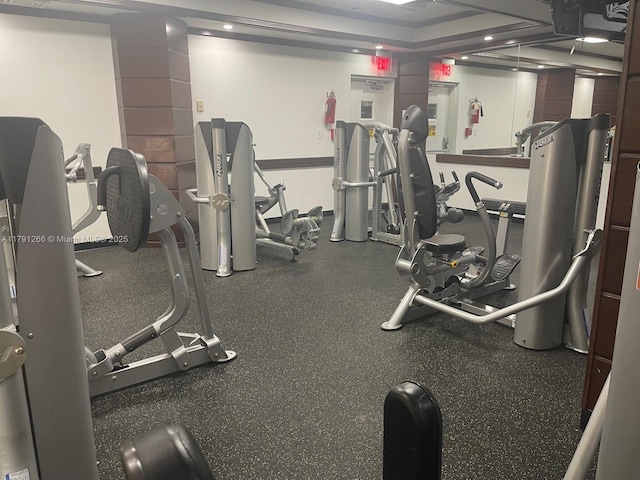 view of gym