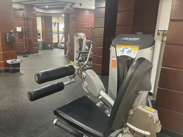 view of workout area