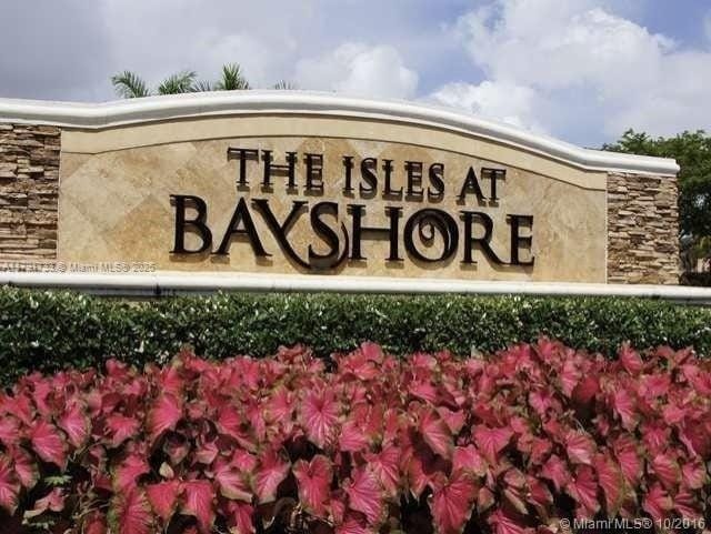 view of community sign
