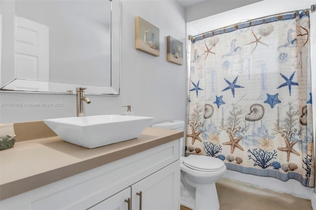 8323 NW 196th Ter, Hialeah, FL 33015 - full bathroom with toilet, curtained shower, tile patterned flooring, and vanity