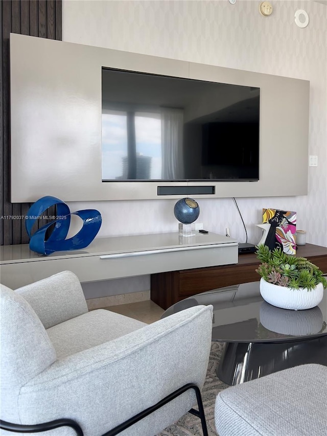 68 SE 6th St Unit 3611, Miami, FL 33131 - room details featuring wallpapered walls