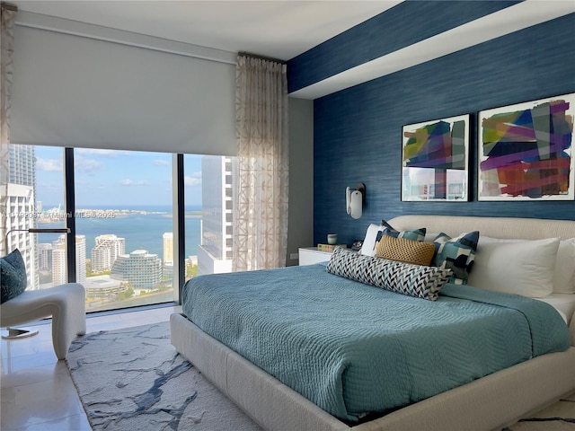 68 SE 6th St Unit 3611, Miami, FL 33131 - bedroom with a view of city and a water view