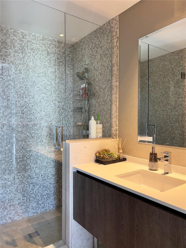 68 SE 6th St Unit 3611, Miami, FL 33131 - full bath with a shower stall and vanity