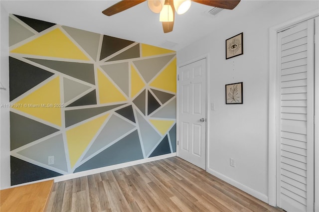 4649 SW 28th Ave, Dania Beach, FL 33312 - bedroom with ceiling fan and wood finished floors