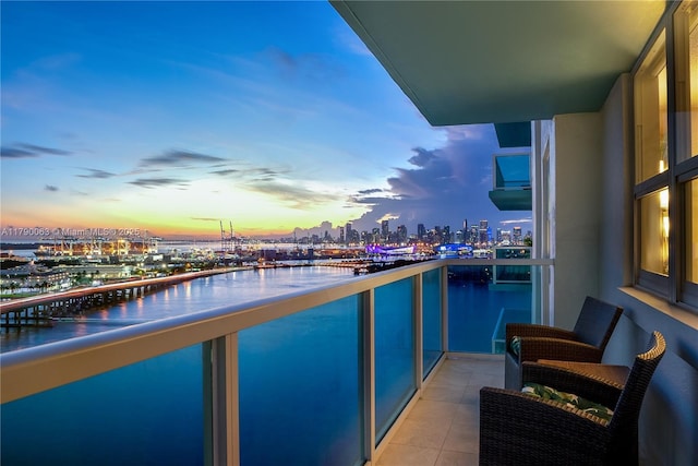 650 W Ave Unit 2102, Miami Beach, FL 33139 - balcony with a view of skyline and a water view