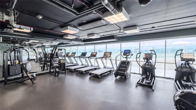 650 W Ave Unit 2102, Miami Beach, FL 33139 - workout area with plenty of natural light