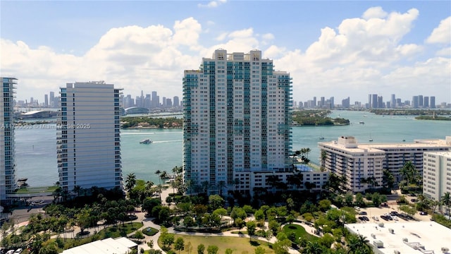 650 W Ave Unit 2102, Miami Beach, FL 33139 - bird's eye view of skyline and a nearby body of water