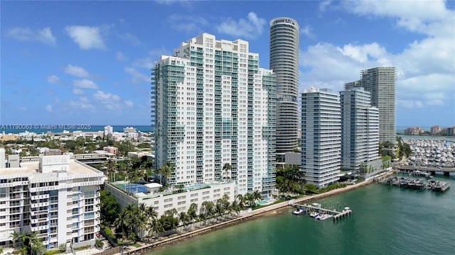 650 W Ave Unit 2102, Miami Beach, FL 33139 - view of building exterior featuring a city view and a water view