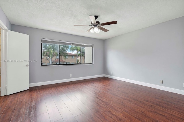 5000 S University Dr, Davie, FL 33328 - unfurnished bedroom featuring a textured ceiling, ceiling fan, wood finished floors, and baseboards