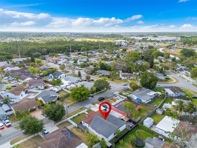 drone / aerial view with a residential view