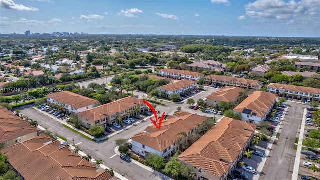 aerial view featuring a residential view