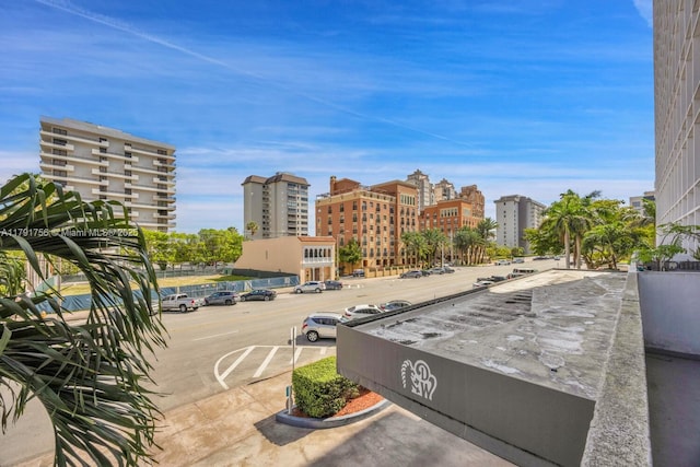 exterior space with a city view