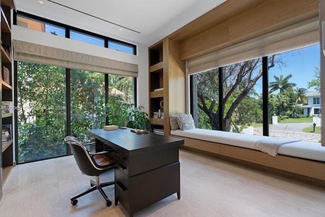 view of office area
