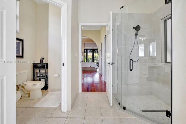 3260 SW 189th Ave, Miramar, FL 33029 - full bathroom featuring tile patterned flooring, ensuite bathroom, toilet, and a shower stall