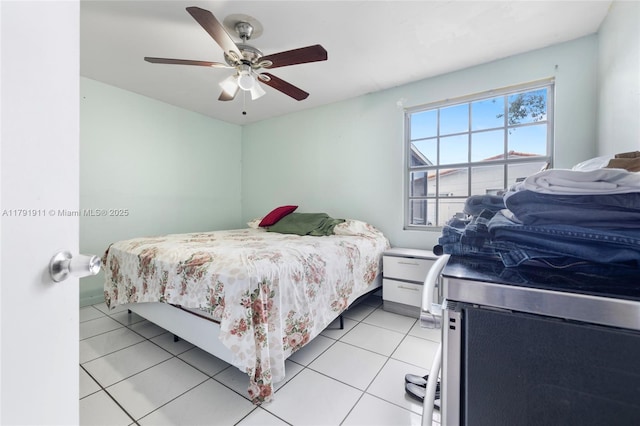 1922 NW 4th St, Miami, FL 33125 - bedroom with ceiling fan and light tile patterned flooring
