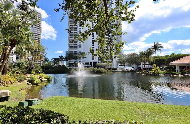 view of water feature
