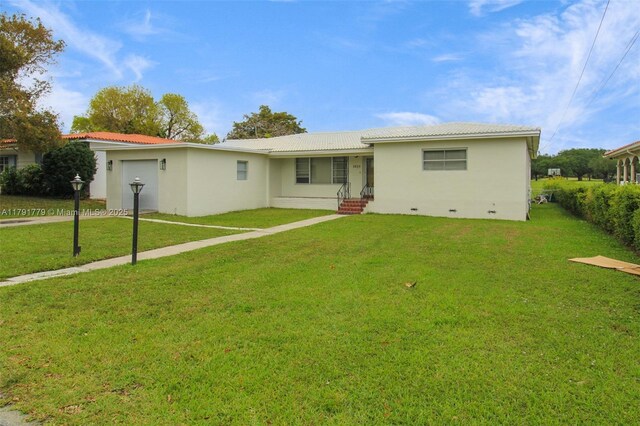 1025 Hunting Lodge Dr, Miami Springs, FL 33166 - single story home with a front yard and stucco siding
