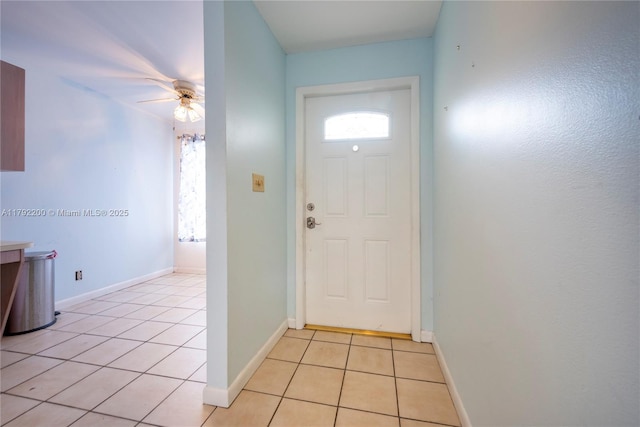 862 NW 81st Ter Unit 6, Plantation, FL 33324 - interior space featuring light tile patterned floors, ceiling fan, and baseboards