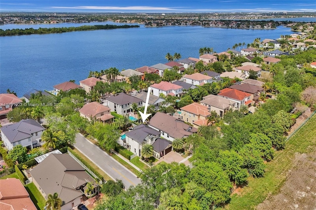 19323 SW 55th St, Miramar, FL 33029 - aerial view featuring a water view and a residential view