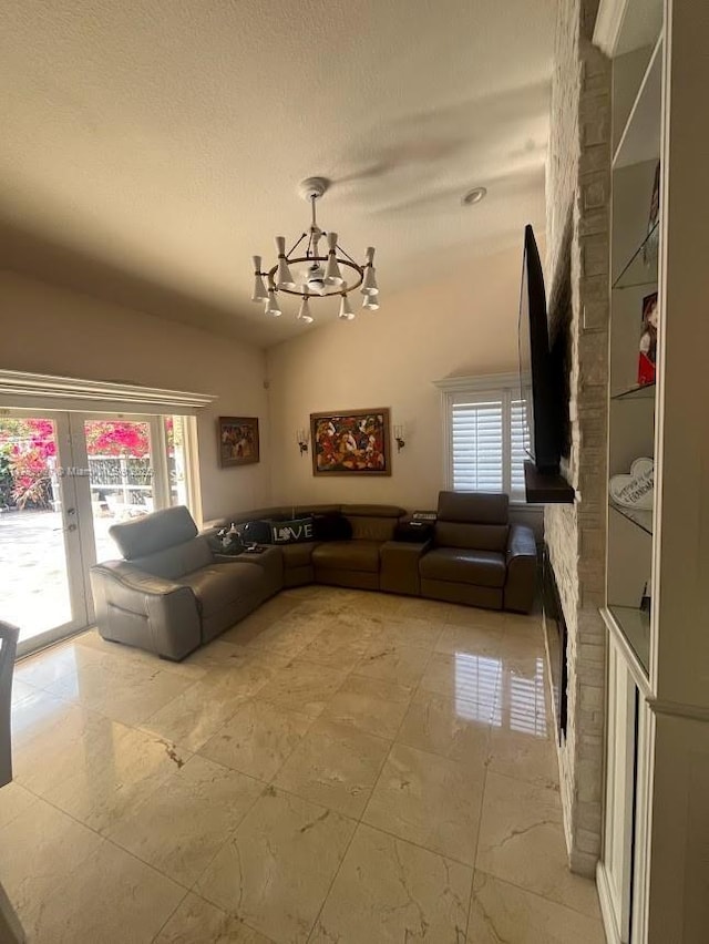 19720 SW 79th Ct, Cutler Bay, FL 33189 - living area with a chandelier and french doors