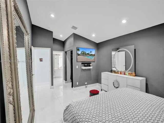 10937 NW 46th Dr, Coral Springs, FL 33076 - bedroom featuring baseboards, recessed lighting, and tile patterned flooring