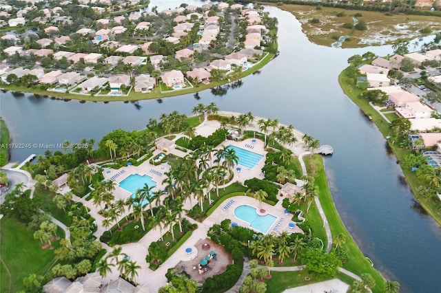 17911 NW 68th Ave Unit P208, Hialeah, FL 33015 - aerial view featuring a residential view and a water view