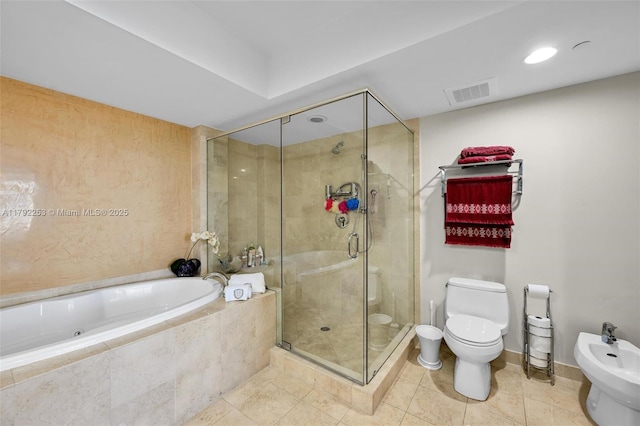 1830 S Ocean Dr Unit 1201, Hallandale Beach, FL 33009 - full bath with a bidet, a bath, toilet, and a shower stall