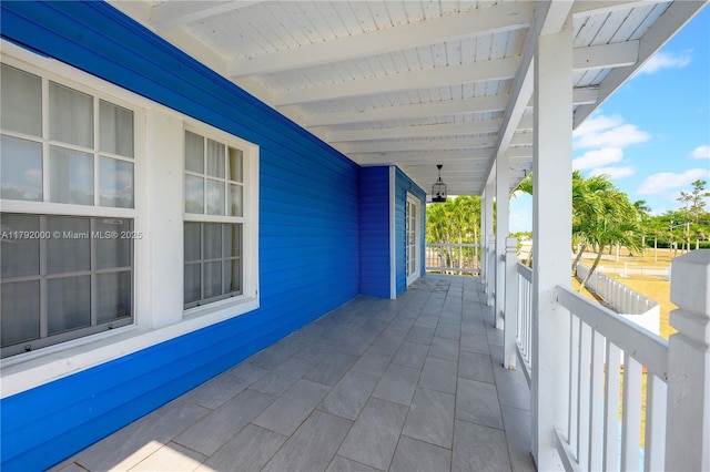view of patio / terrace featuring covered porch
