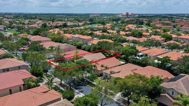 bird's eye view featuring a residential view