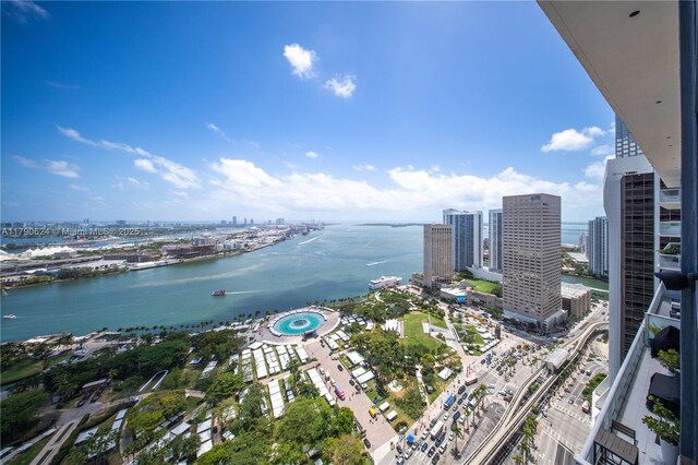 50 Biscayne Blvd Unit 4004, Miami, FL 33132 - birds eye view of property with a view of city and a water view