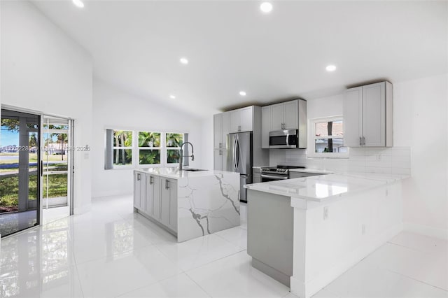 11069 Rios Rd, Boca Raton, FL 33498 - kitchen with stainless steel appliances and recessed lighting