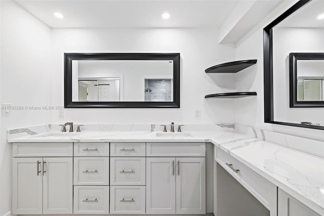 11069 Rios Rd, Boca Raton, FL 33498 - full bath with double vanity and a sink