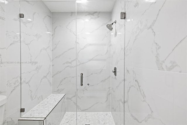11069 Rios Rd, Boca Raton, FL 33498 - bathroom featuring a marble finish shower